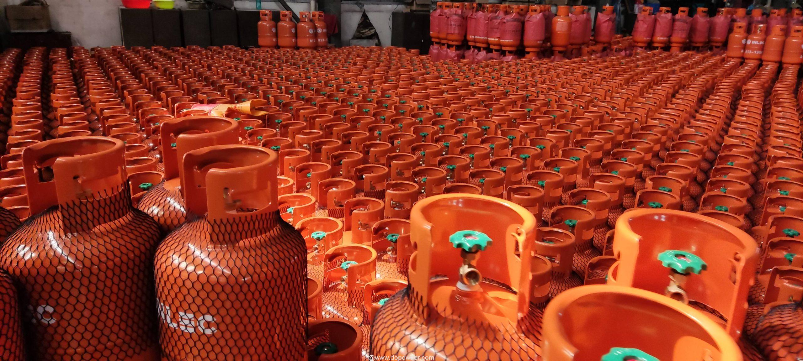 LPG gas cylinder powder coating